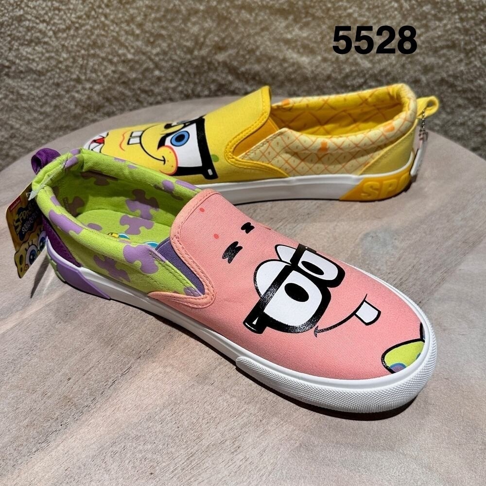 SpongeBob SquarePants Patrick Star Mismatched Slip On Sneakers Womens 9 New